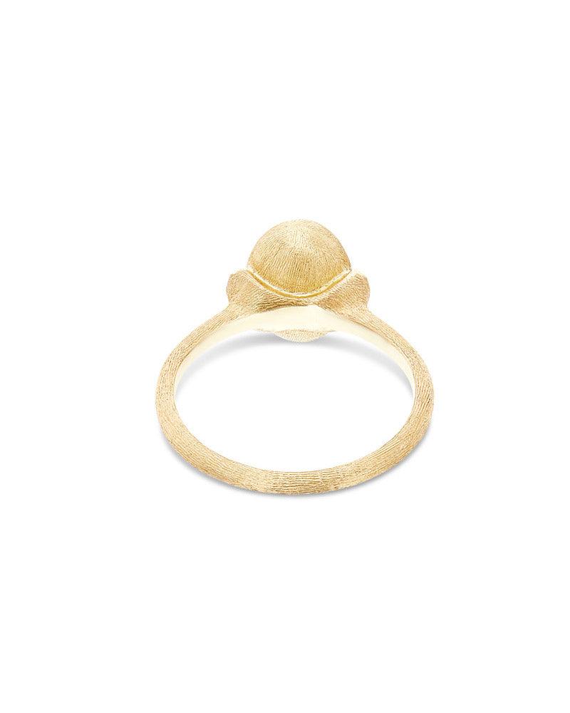 "Élite" gouden ring met boule en diamanten accenten (medium)