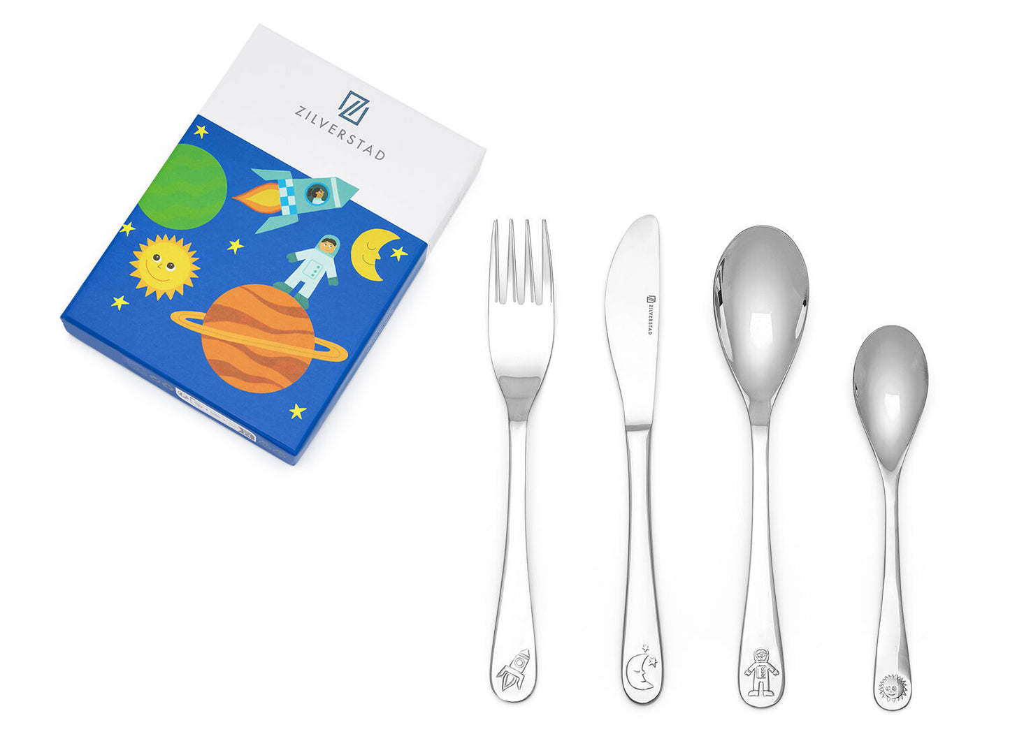 Children's cutlery 4-piece Space stainless steel