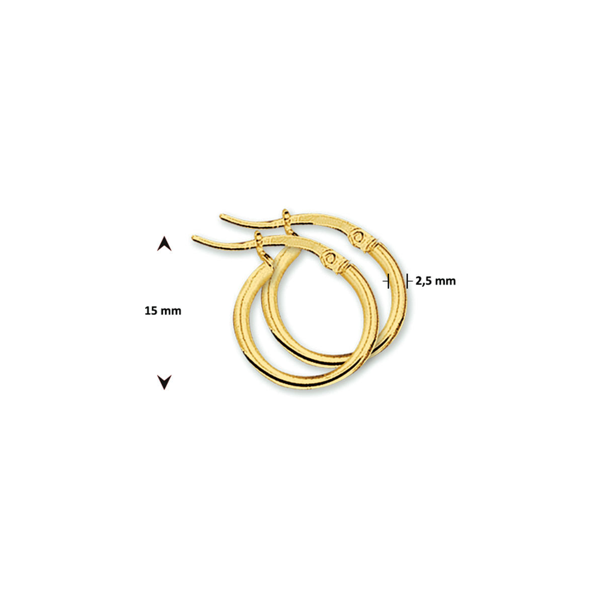 Earrings round tube - 40.13180 
