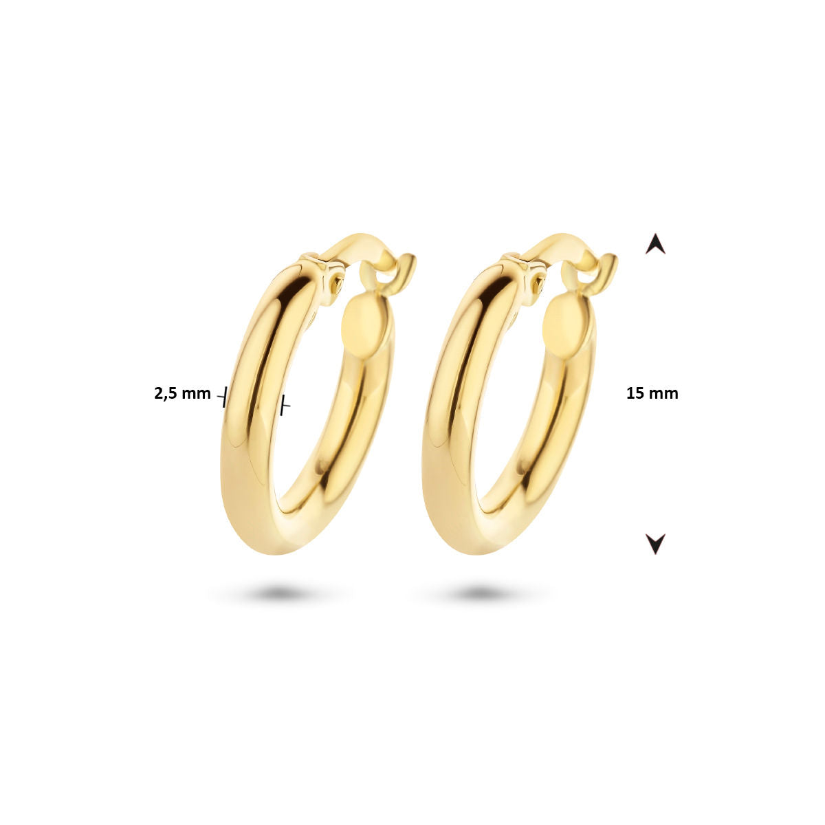 Earrings round tube - 40.13180 