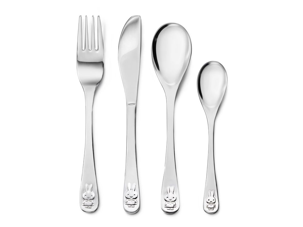 Children's cutlery miffy, 4-piece, stainless steel