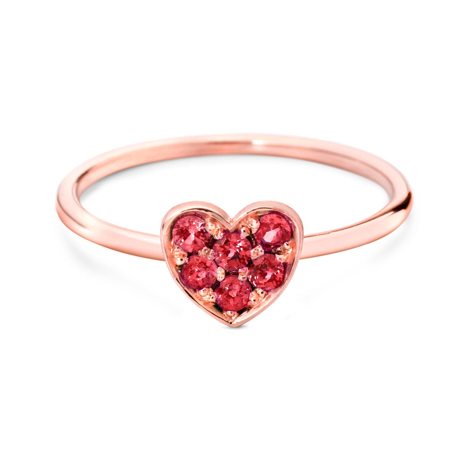 ANILLO MISS SPRING 'FOREVER' CORAZÓN PAVÉ MSR020ROGG