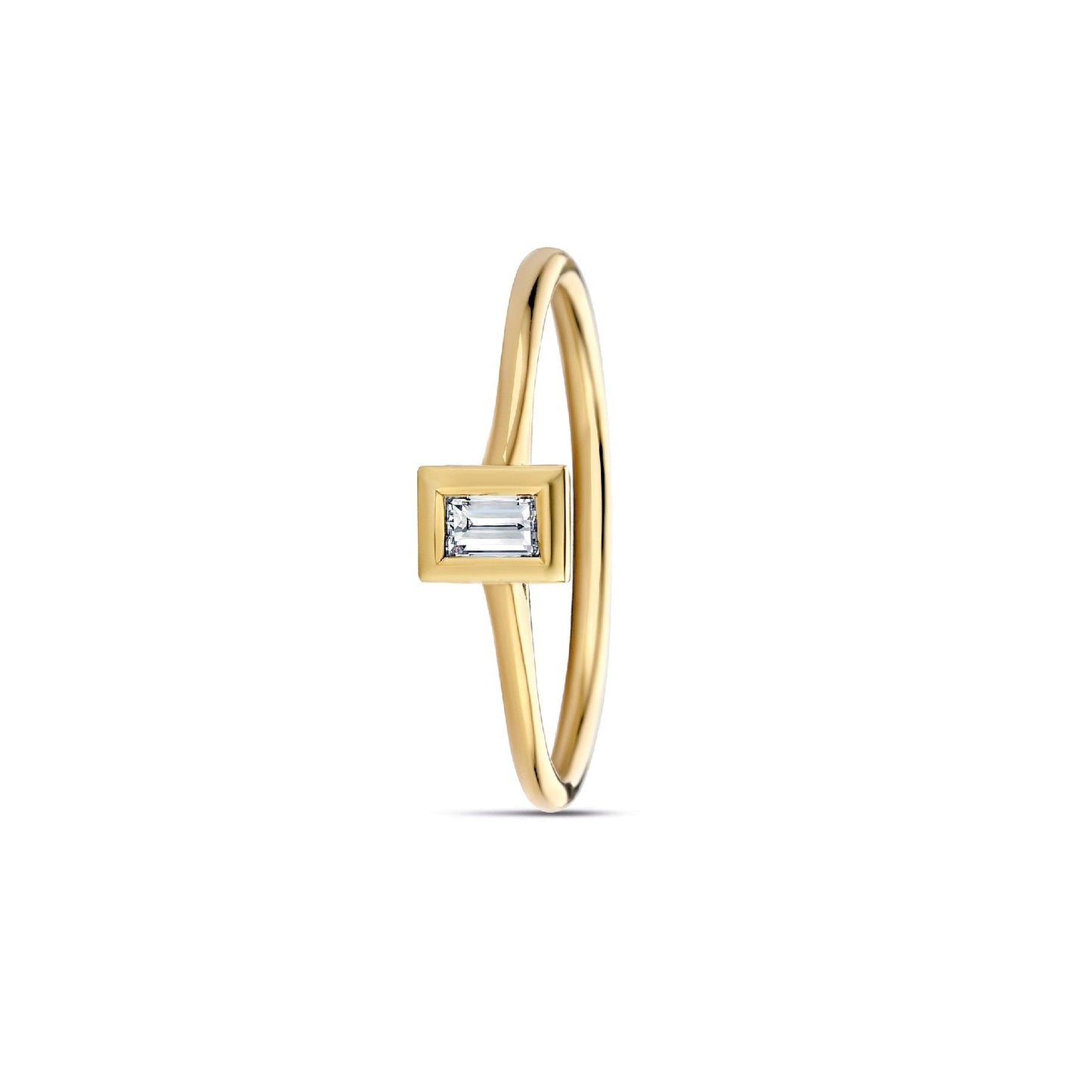 RING BEZEL BAGUETTE 'BRILLIANTLY' MET DIAMANT