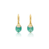 AMAZONIA "AMULETS" CILIEGINE GOLD AND GREEN AVENTURINE EARRINGS WITH DIAMONDS (SMALL)