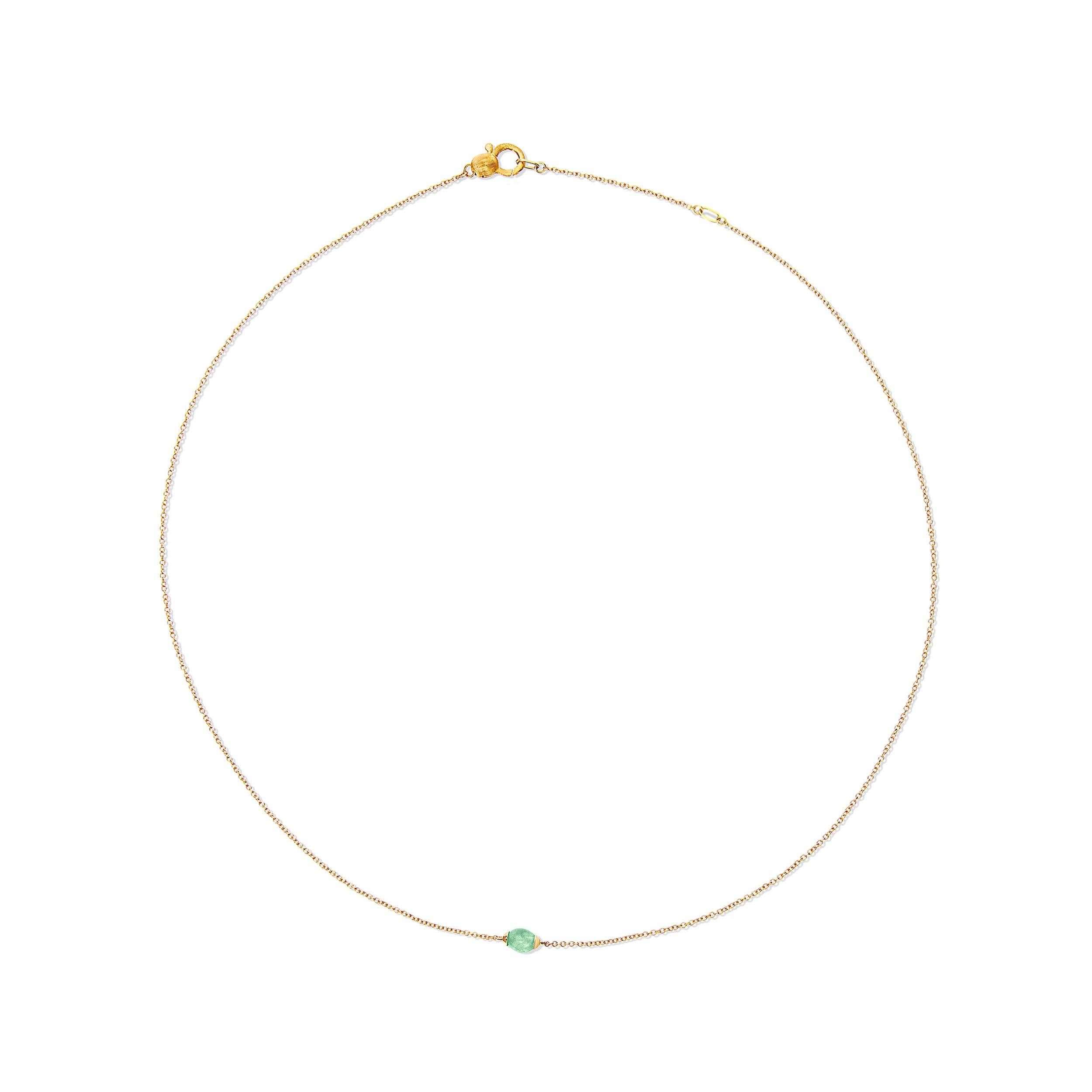 AMAZONIA "AMULETS" GOLD AND GREEN AVENTURINE NECKLACE (SMALL)