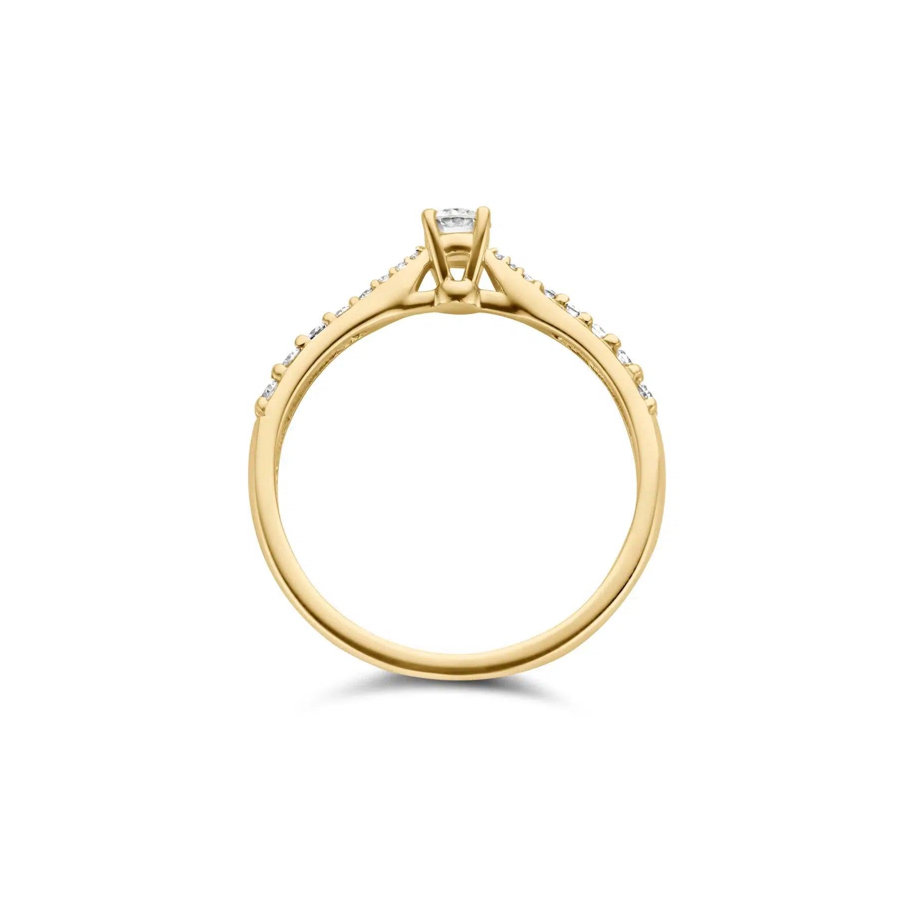 BLUSH DIAMONDS RING 1659BDI 14 K GEEL EN WITGOUD - Brunott Juwelier