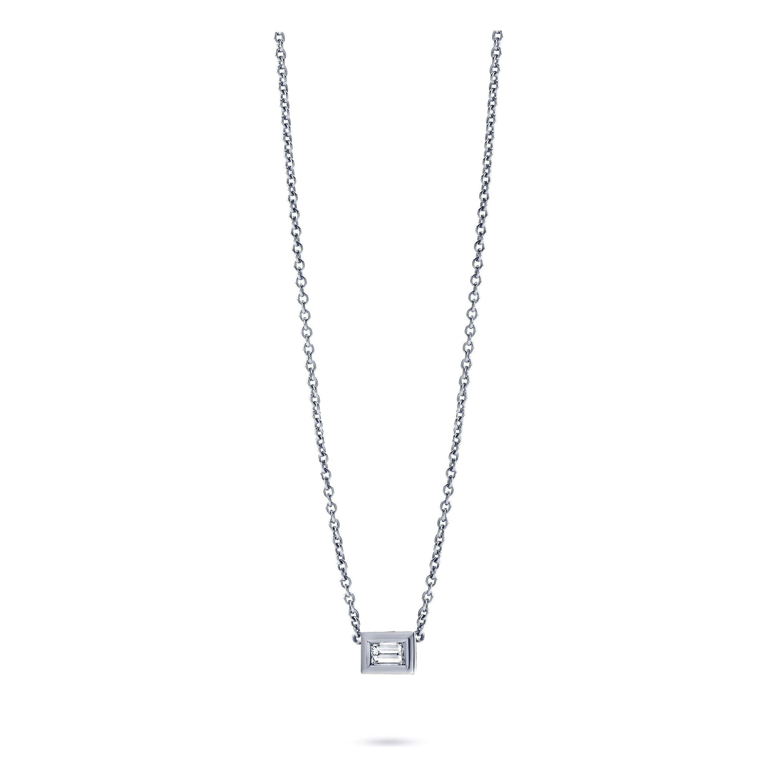 COLLIER BAQUETTE BEZEL 'BRILLIANTLY' MET DIAMANT