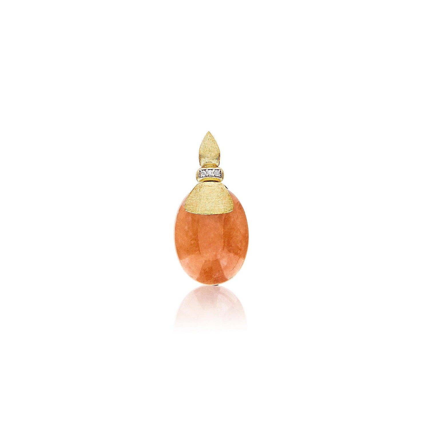 PETRA "AMULETS" GOLD, DIAMONDS AND ORANGE AVENTURINE PENDANT (LARGE)