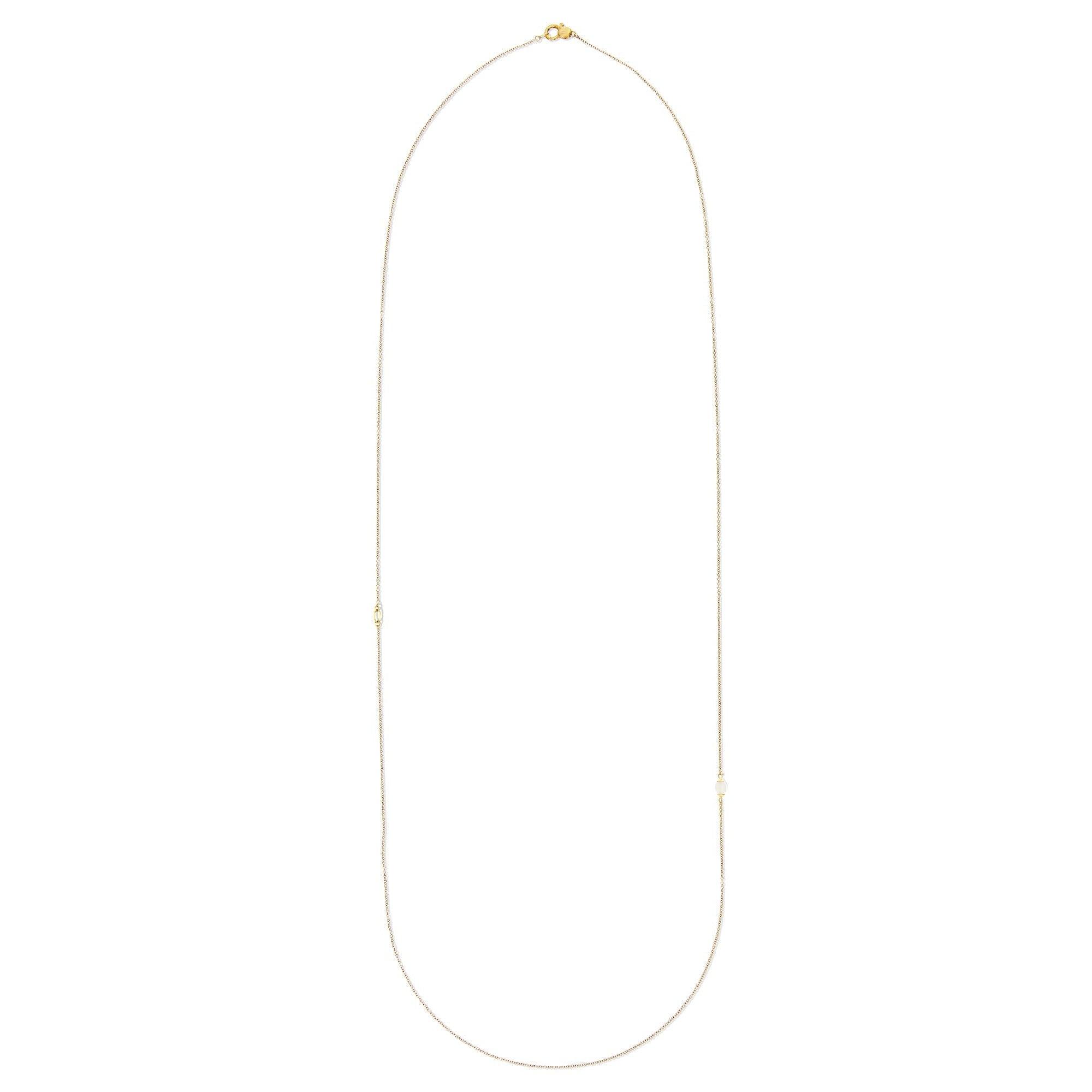 WHITE DESERT "AMULETS" GOLD AND MOONSTONE NECKLACE (LARGE)