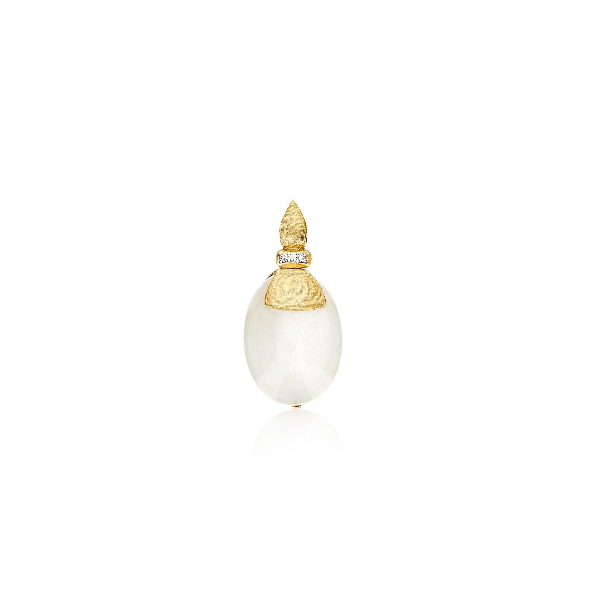 WHITE DESERT "AMULETS" GOLD, DIAMONDS AND MOONSTONE PENDANT (LARGE)